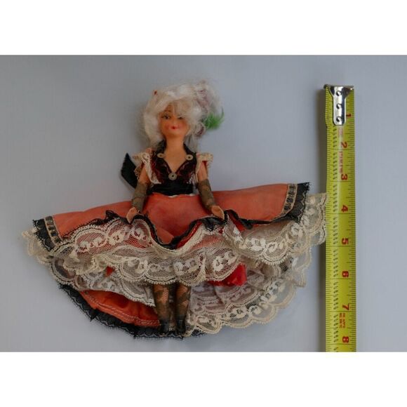 Vintage French Cabaret Can Can Or Flamenco Dancer Doll 1940s 1950s 1960s - Picture 6 of 9